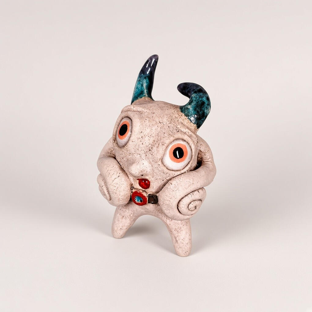 Small Horned Monster Sculpture