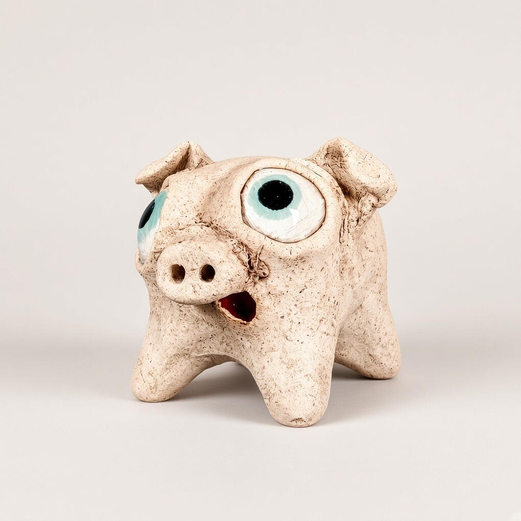 Funny Pig Figurine